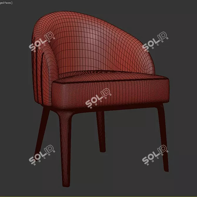 Cersie Elegant Dining Chair 3D model image 2