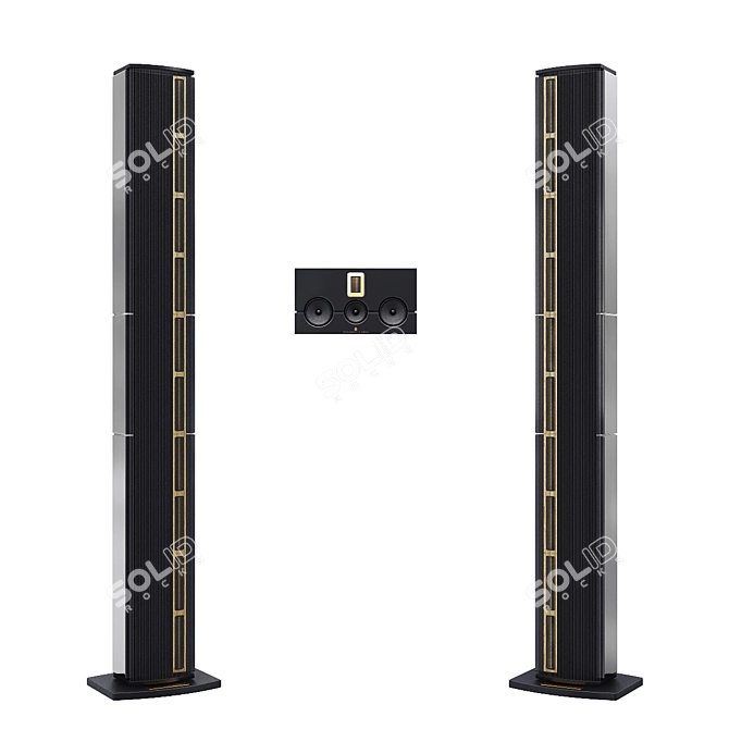 Steinway Lyngdorf Model M & LS: Epic Concert Speakers 3D model image 1