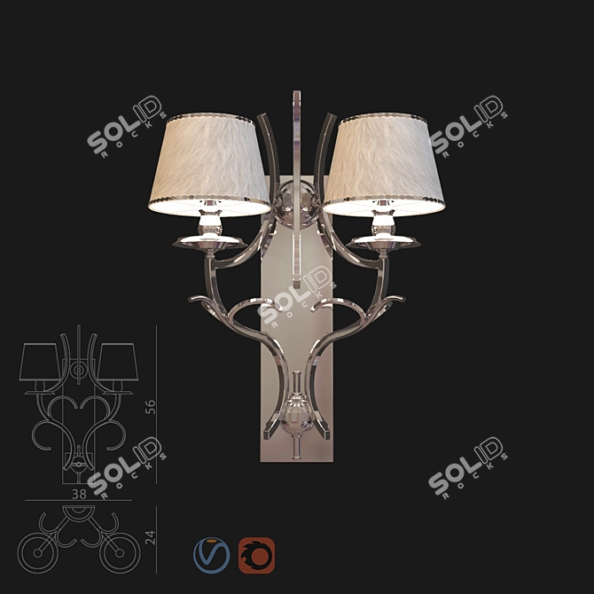 Elegant Thalita Sconce: Stunning Design 3D model image 1