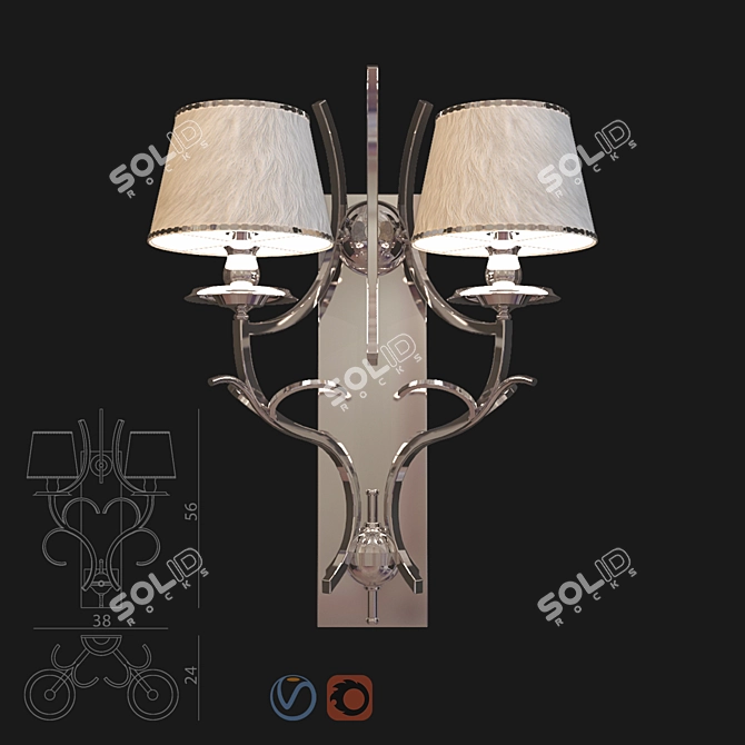 Elegant Thalita Sconce: Stunning Design 3D model image 3