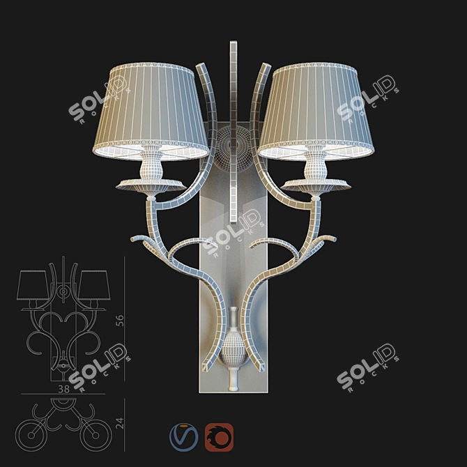 Elegant Thalita Sconce: Stunning Design 3D model image 4