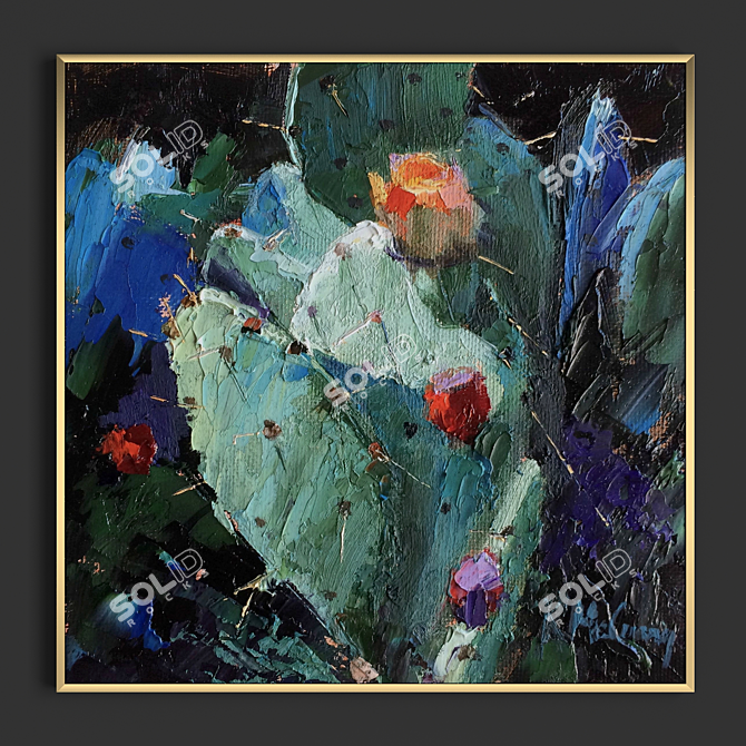 Prickly Pears Cactus Frames 3D model image 2