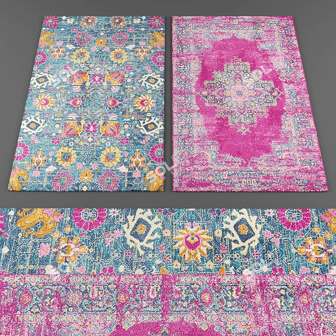 Luxurious Nourison Rugs Collection 3D model image 1