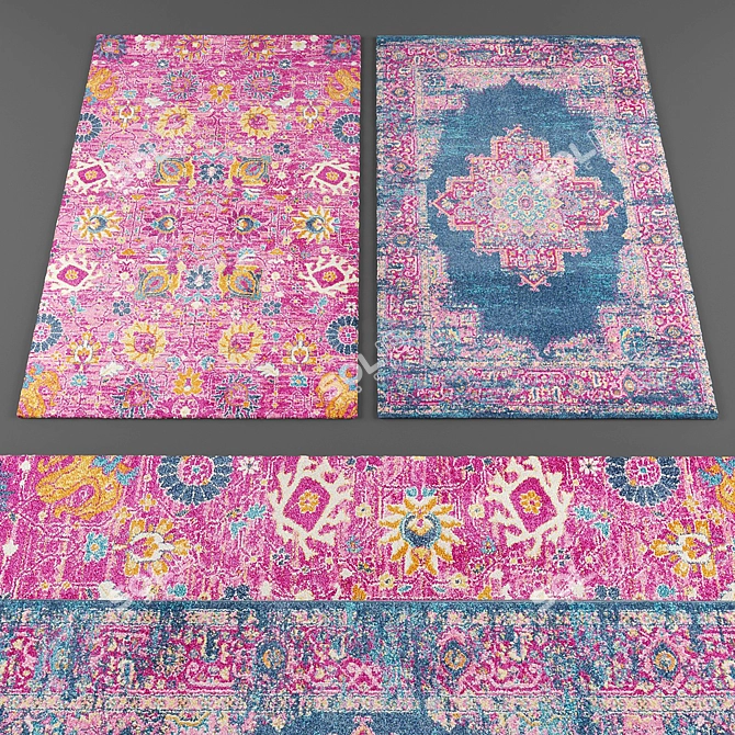 Luxurious Nourison Rugs Collection 3D model image 2