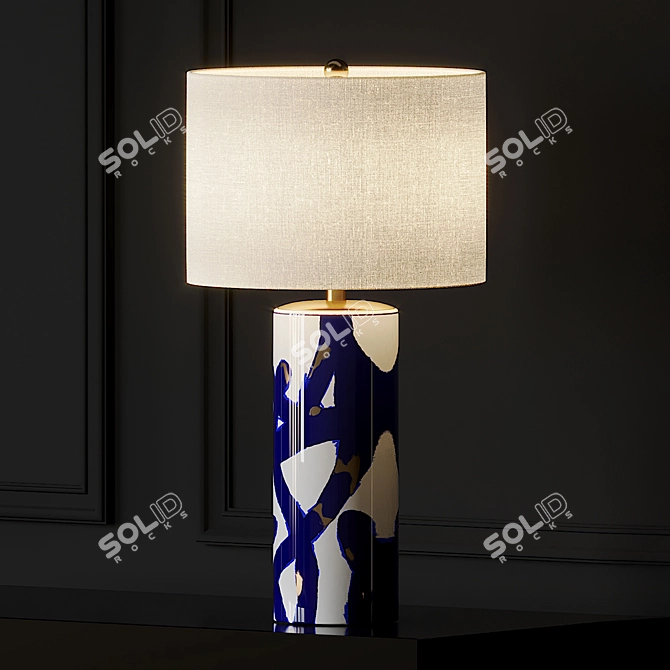 Elegant Danyel Table Lamp 3D model image 1