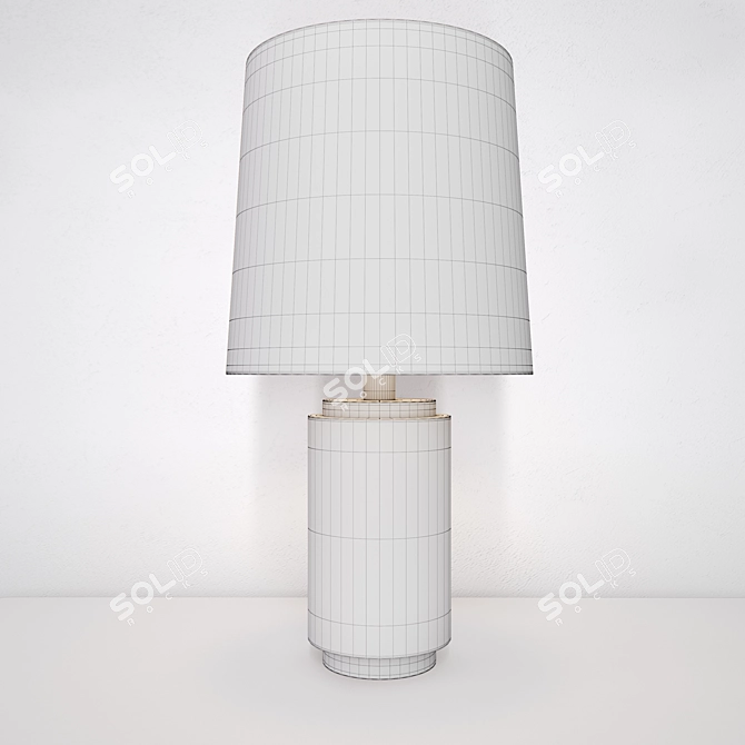 LARA W Brass and Marble Table Lamp 3D model image 5