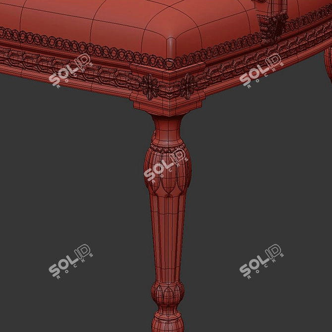 Elegant Promenade Chair 3D model image 4