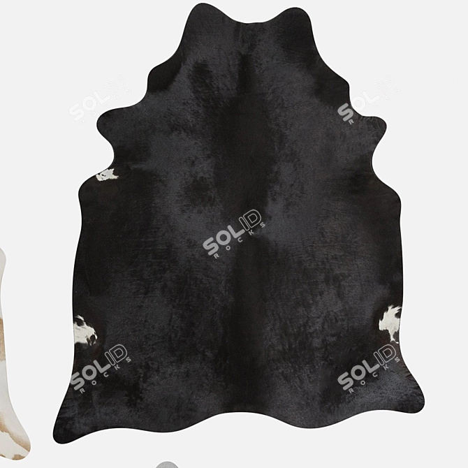 Luxury Cowhide Rug 3D model image 3