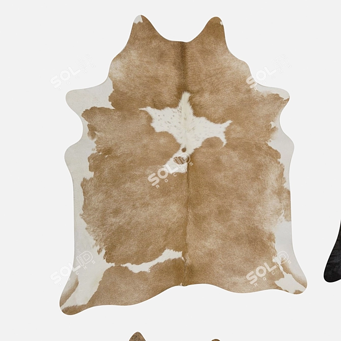 Luxury Cowhide Rug 3D model image 4