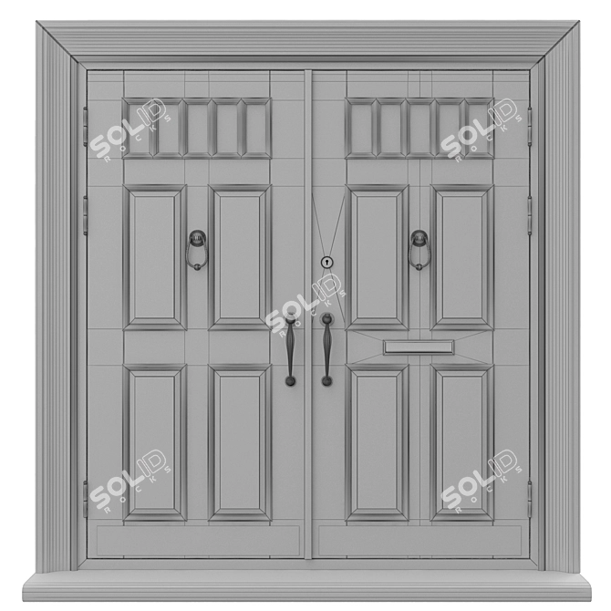 Classic 3D Max Door: 1800mm x 2000mm 3D model image 5