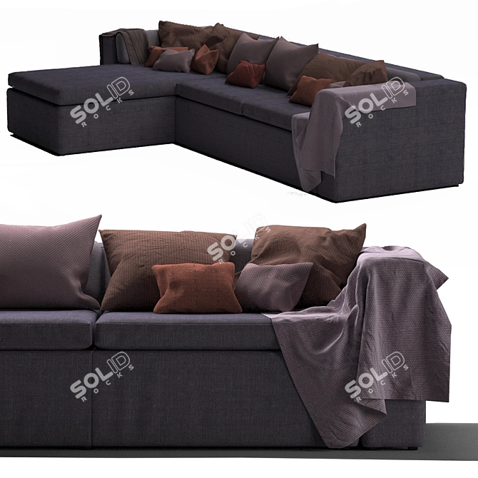 Contemporary Collins Sofa 3D model image 1