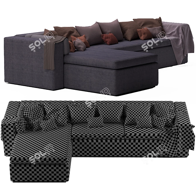 Contemporary Collins Sofa 3D model image 2