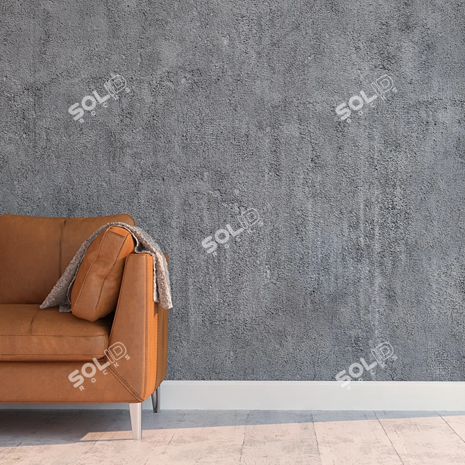 Seamless Stucco Gray Texture 3D model image 2