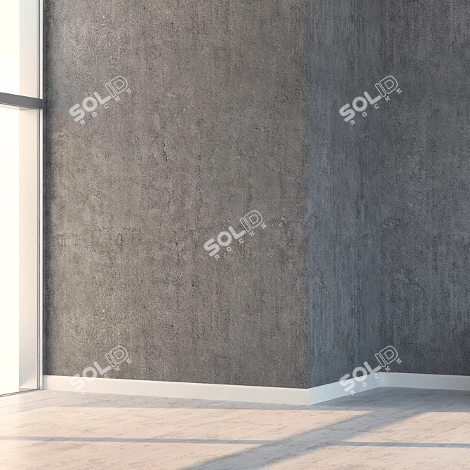 Seamless Stucco Gray Texture 3D model image 5