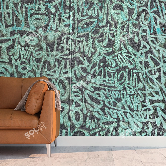 High Detail Graffiti Texture Pack 3D model image 2