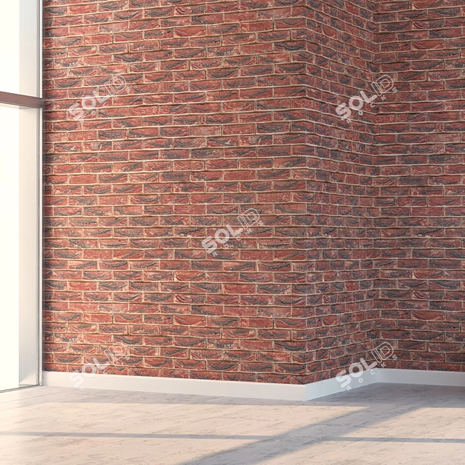 Seamless High Detail Brick 3D model image 5