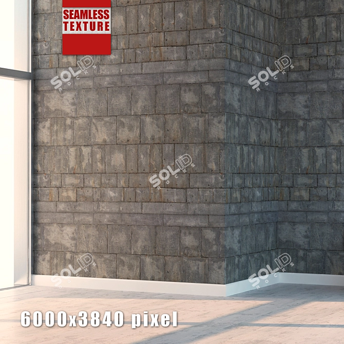 Product Title: Seamless Detailed Granite Blocks 3D model image 1