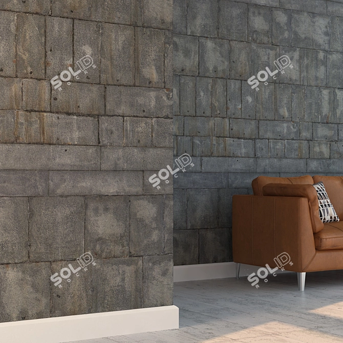 Product Title: Seamless Detailed Granite Blocks 3D model image 3