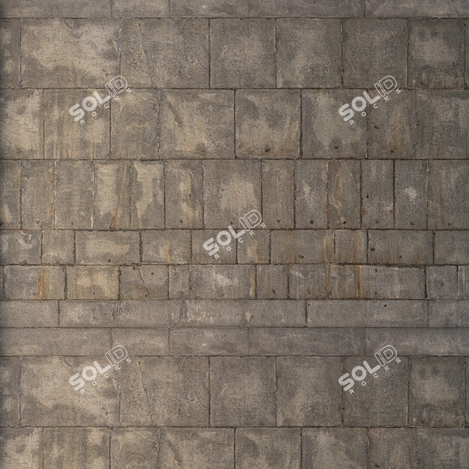 Product Title: Seamless Detailed Granite Blocks 3D model image 4