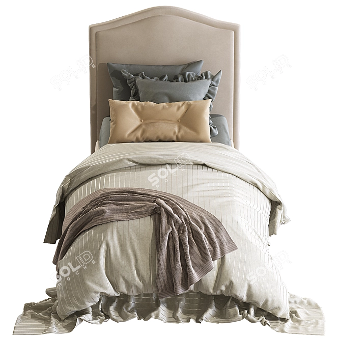 ComfortCozy Baby Bed 3D model image 2