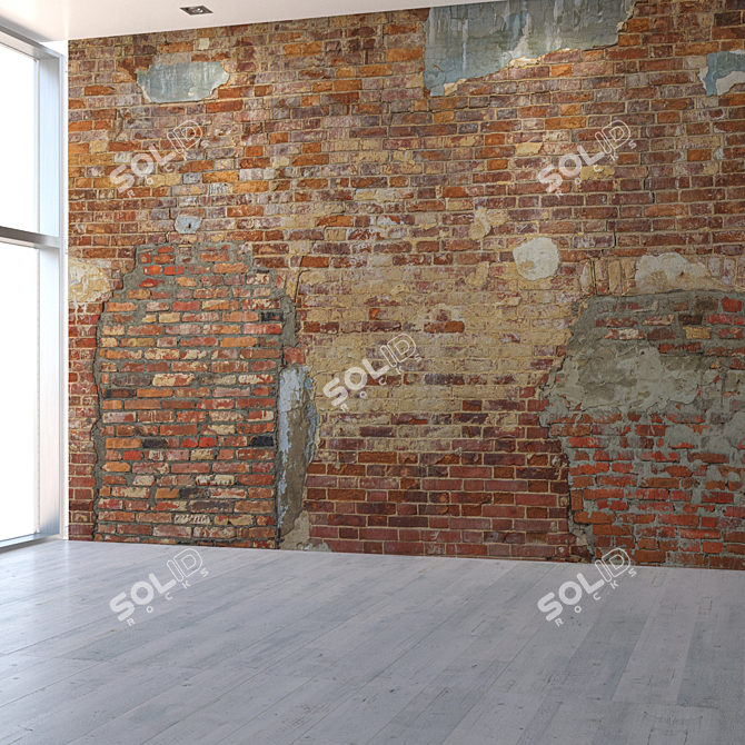 Vintage Brick Texture Set 3D model image 5