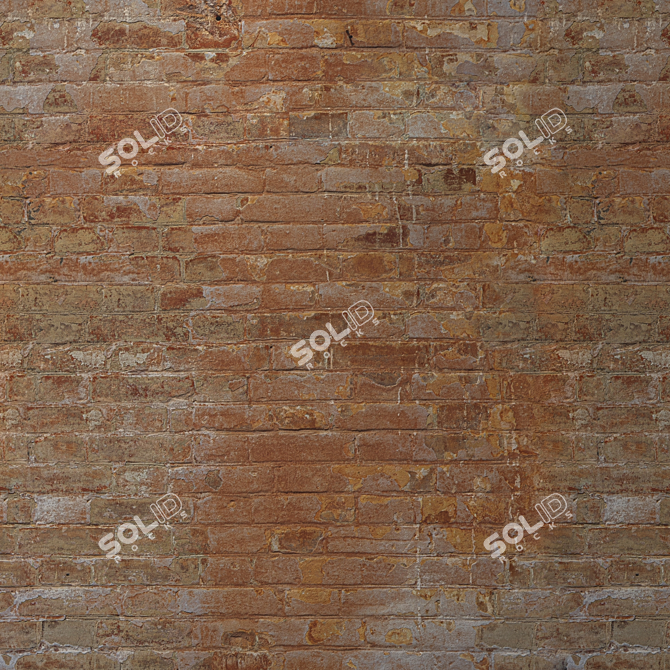 Vintage Brick Wall Texture - High Resolution 3D model image 3