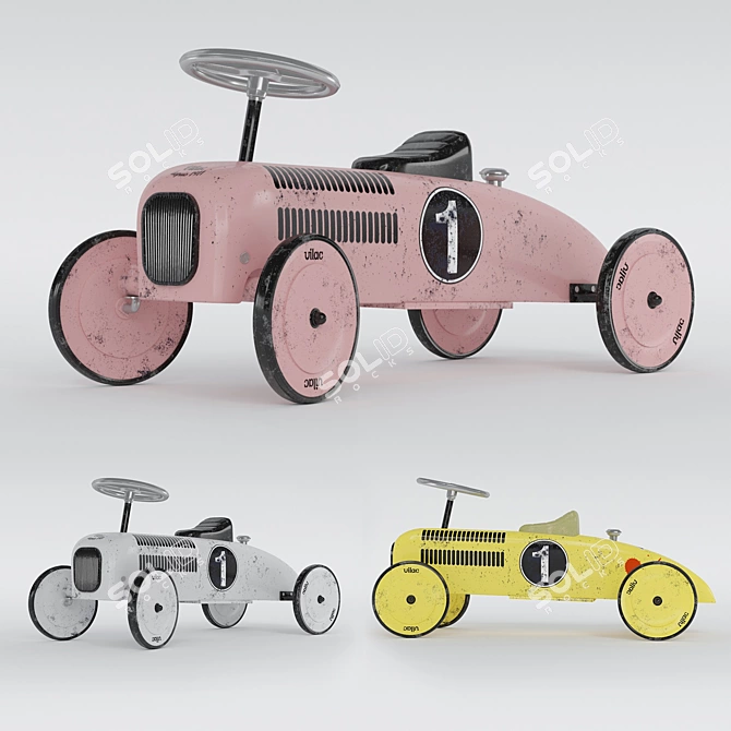 Vilac Classic Ride On Car 3D model image 2