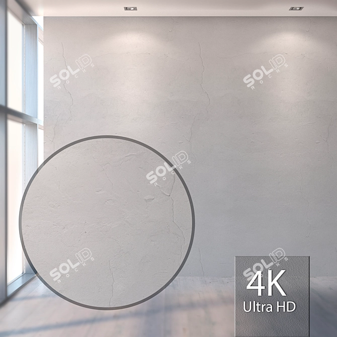 High-Resolution White Plaster for Close-Up Shots 3D model image 1