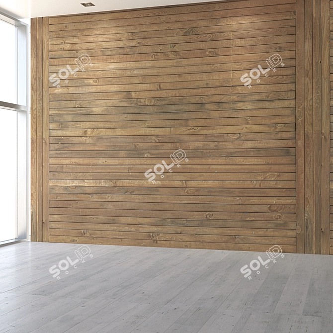 Title: High-Resolution Wood Lining 3D model image 5