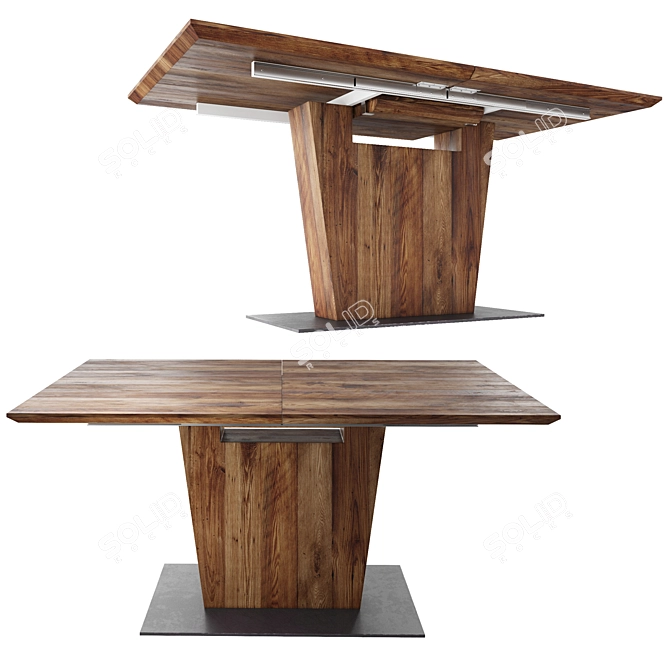Florence Extendable Dining Table 3D model image 2