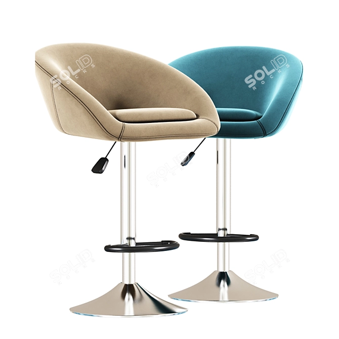 Modern Judith Barstool 02 3D model image 2