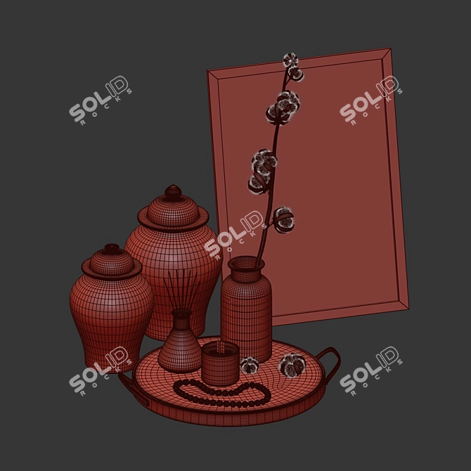 Cotton Decor Set: Stylish and Versatile 3D model image 5