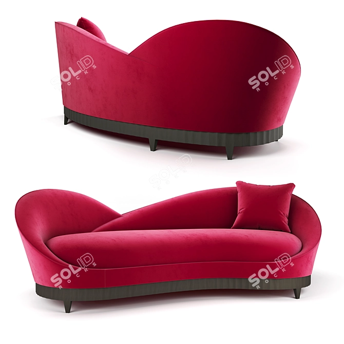 Elegant Courbe Sofa by Christopher Guy 3D model image 2