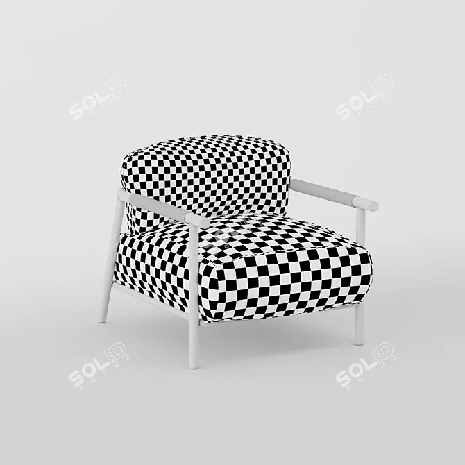 Cozy Lounge Armchair 3D model image 5