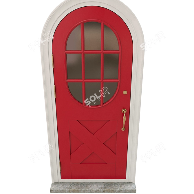 Modern 3D Max Door 3D model image 4