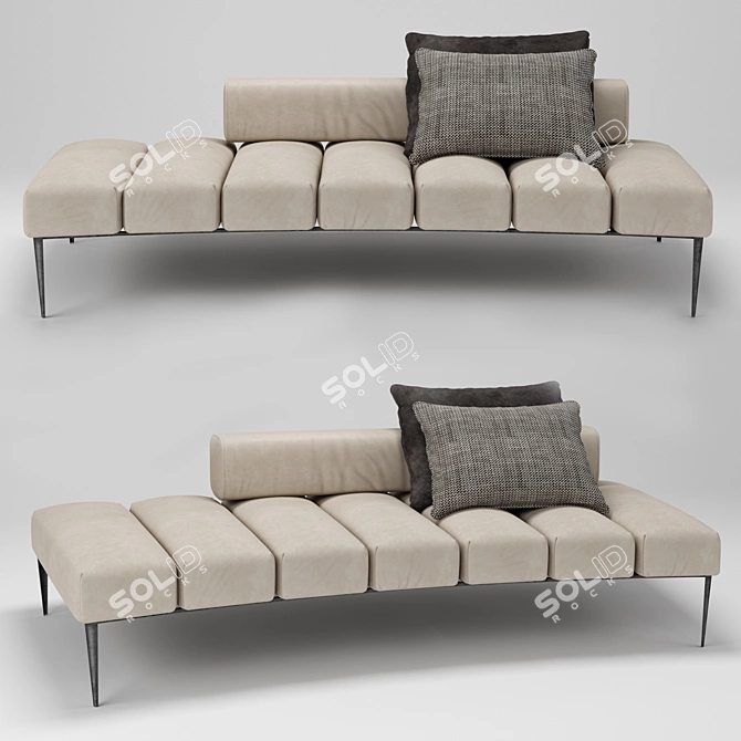 Luxury Henge Vertigo Sofa 3D model image 2