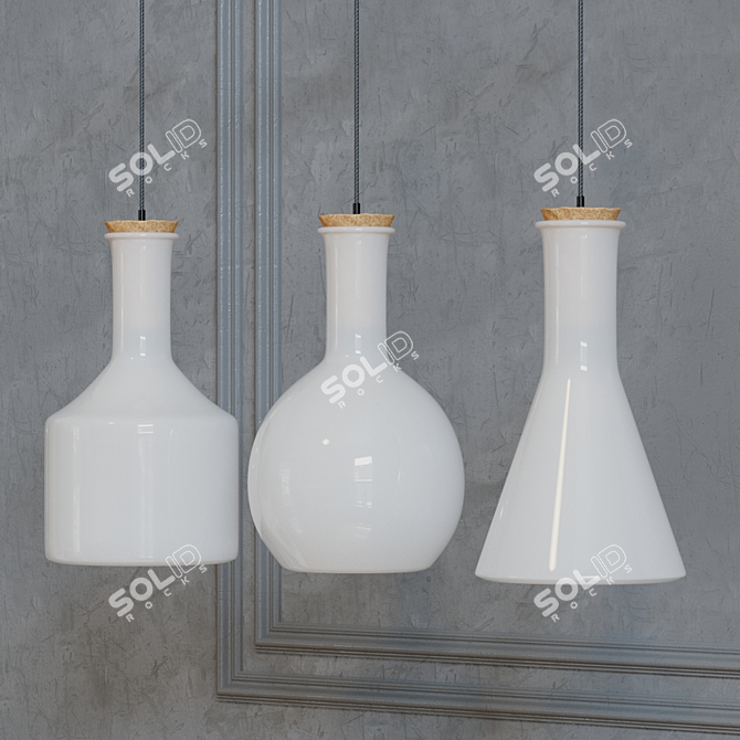 Labware Trio Chandeliers 3D model image 2