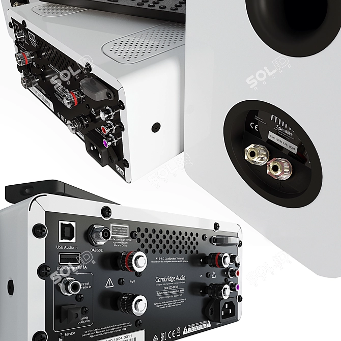 Compact Stereo Receiver: Cambridge Audio One 3D model image 4