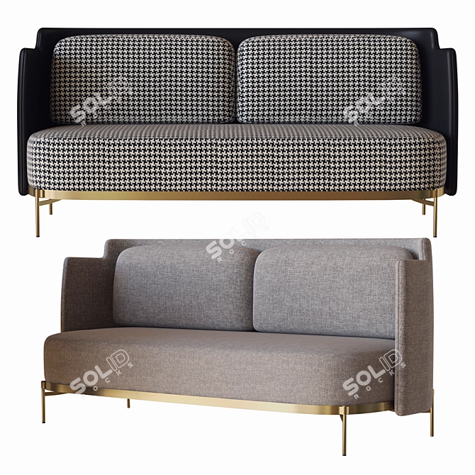 Sleek Minotti Sofa Tape 3D model image 2