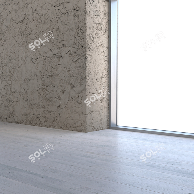 Seamless Rough Plaster Texture 3D model image 3