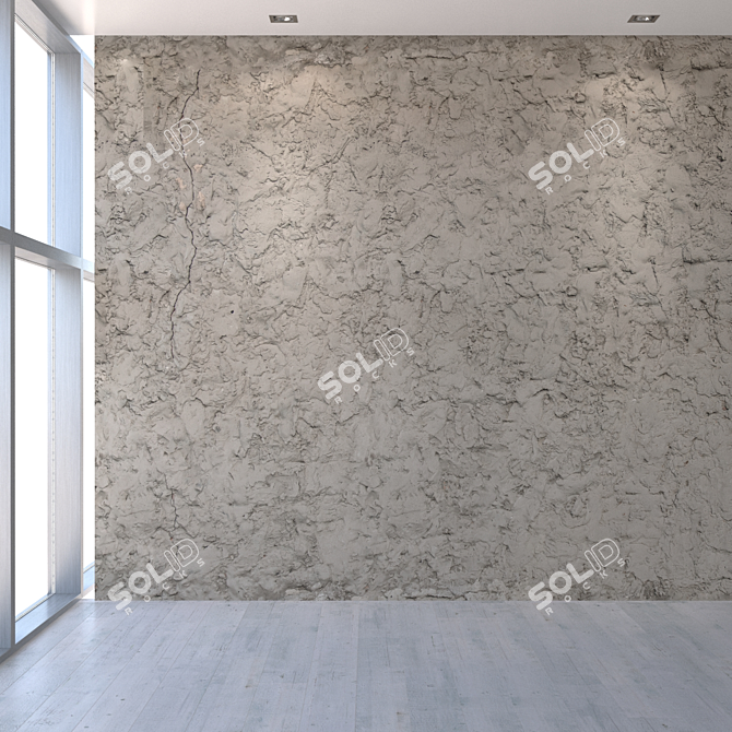 Seamless Rough Plaster Texture 3D model image 5