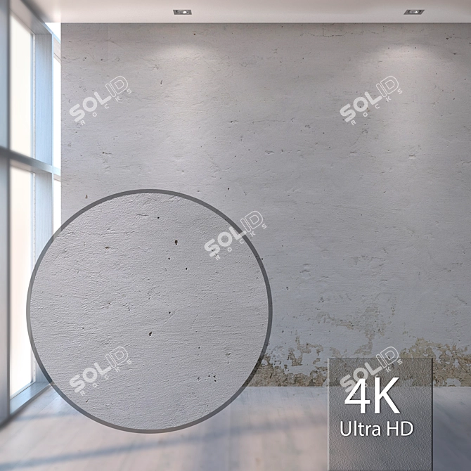 Seamless Stucco Texture: High Resolution & Detail 3D model image 1