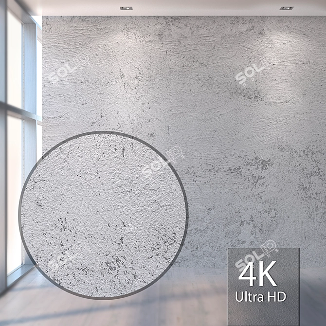 Seamless High-Resolution Stucco Texture 3D model image 1