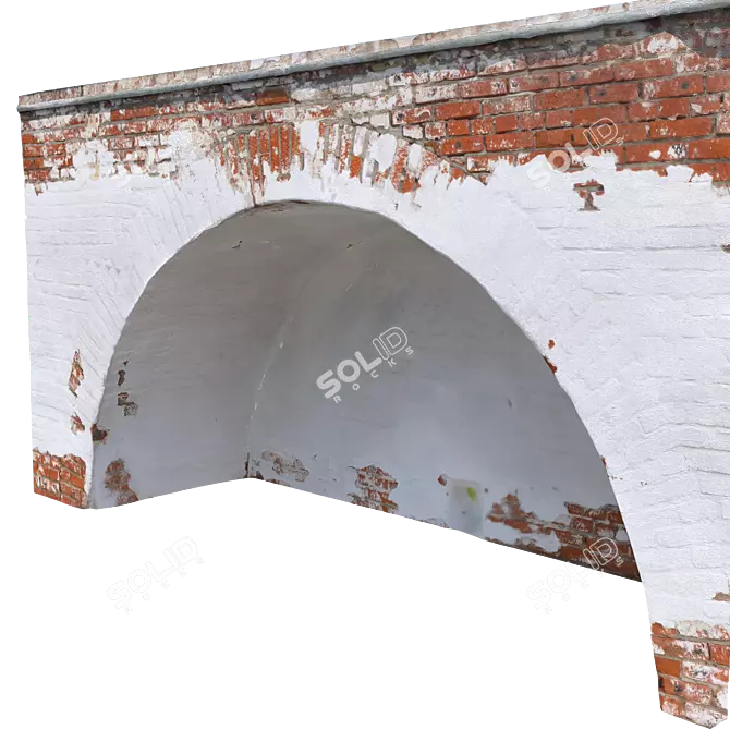 High-Resolution Brick Arch 3D model image 1