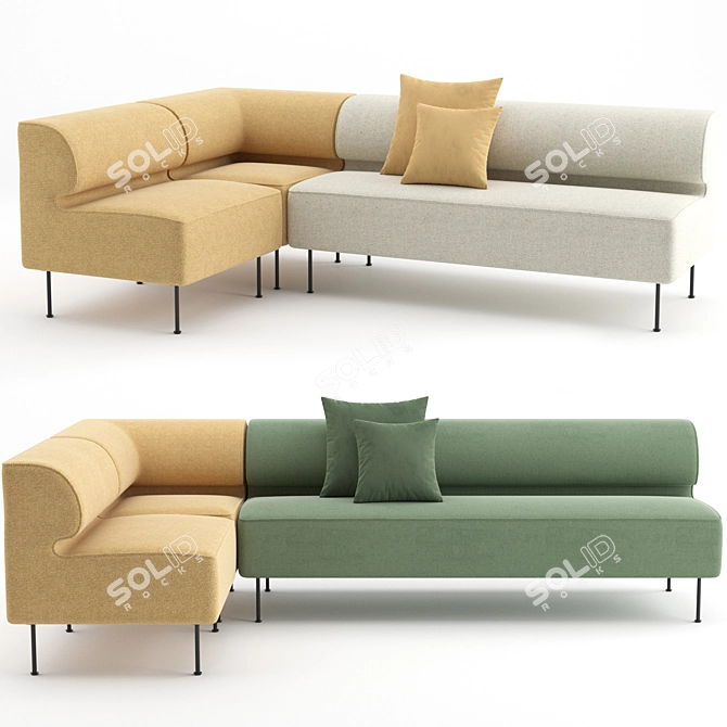 Eave Dining Sofa Set: Norm Architects 3D model image 1