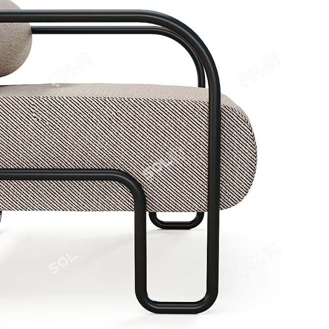 Ardent Club Chair: Exquisite Comfort and Style 3D model image 3