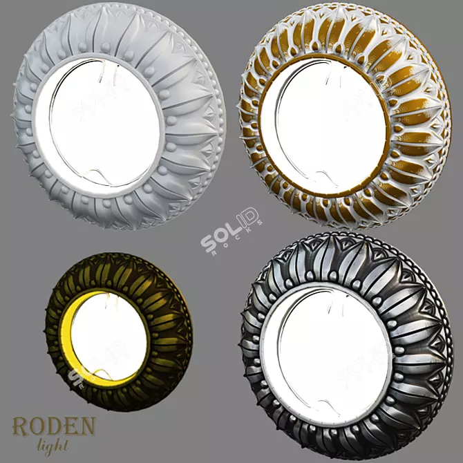 RODEN-light RD-001: Stylish Recessed Gypsum Lamp 3D model image 1