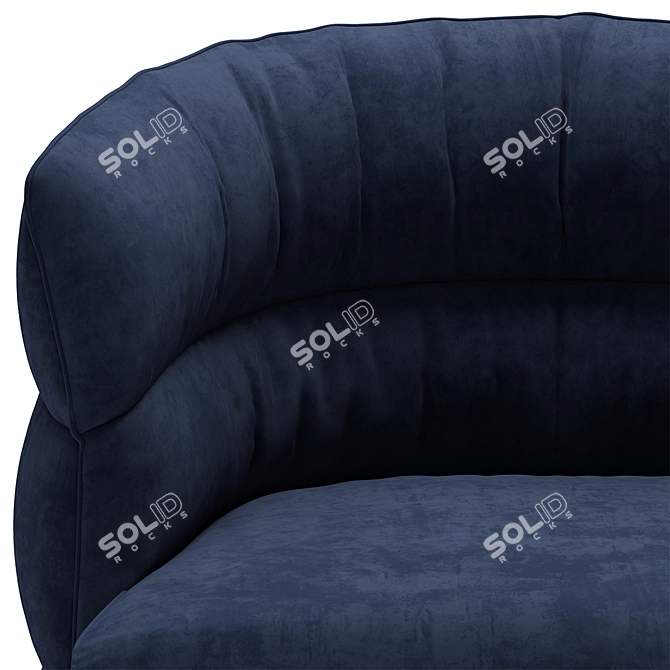 Stylish Natuzzi Couture Sofa 3D model image 2