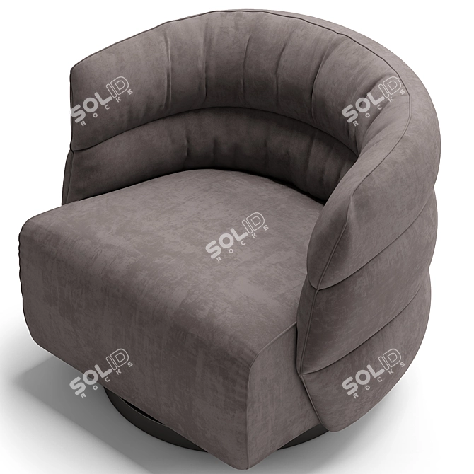 Stylish Natuzzi Couture Sofa 3D model image 3