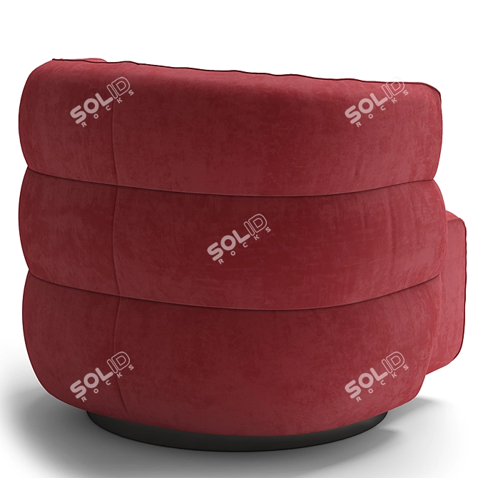 Stylish Natuzzi Couture Sofa 3D model image 4